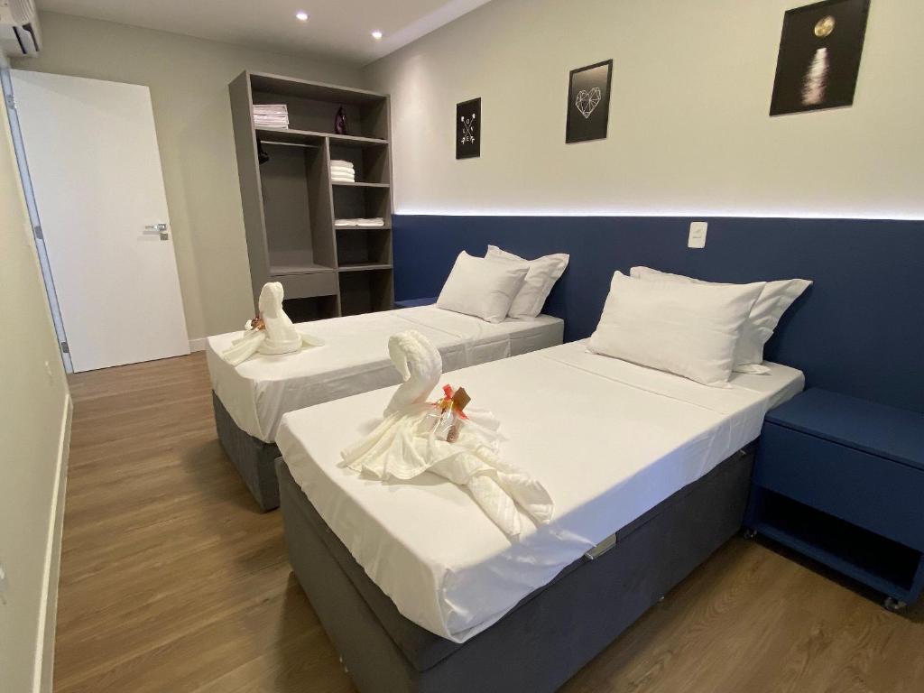 Posteľ alebo postele v izbe v ubytovaní Villa Francione Fltas em Bombas
