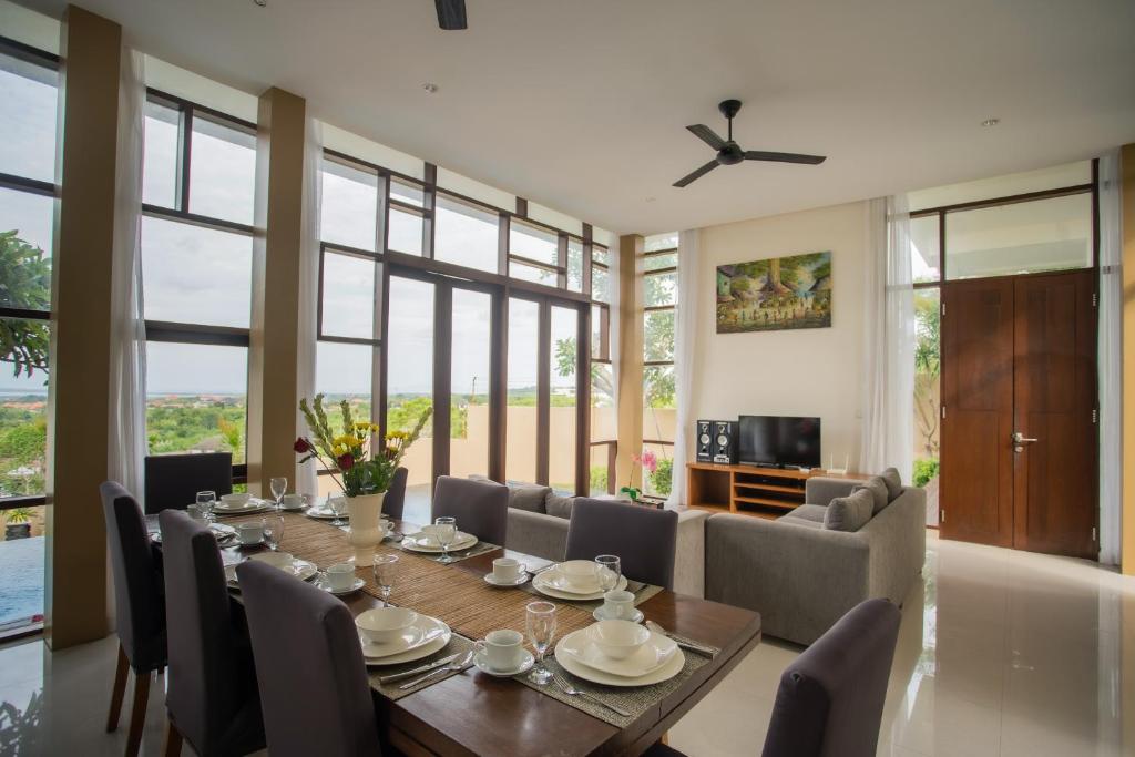 Posezení v ubytování Jimbaran Sea View Villa