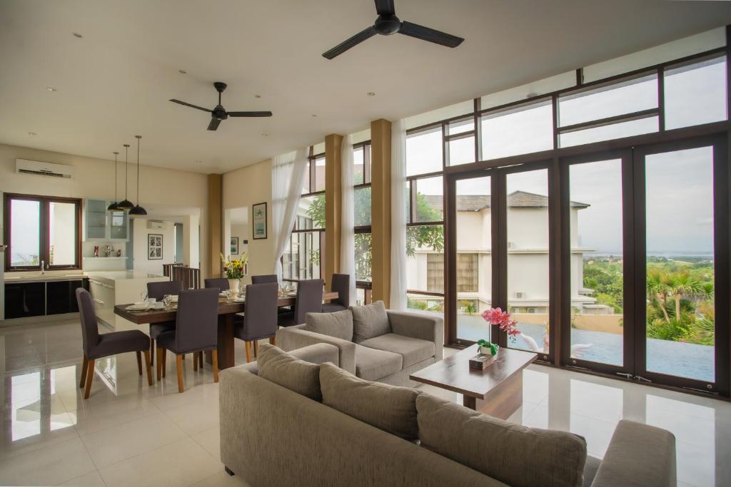 Posezení v ubytování Jimbaran Sea View Villa