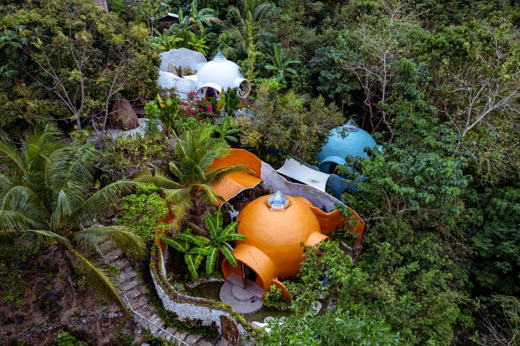 Jungle KingDomes Guest House في سان خوان: اطلالة جوية على حديقة مائية في الغابة