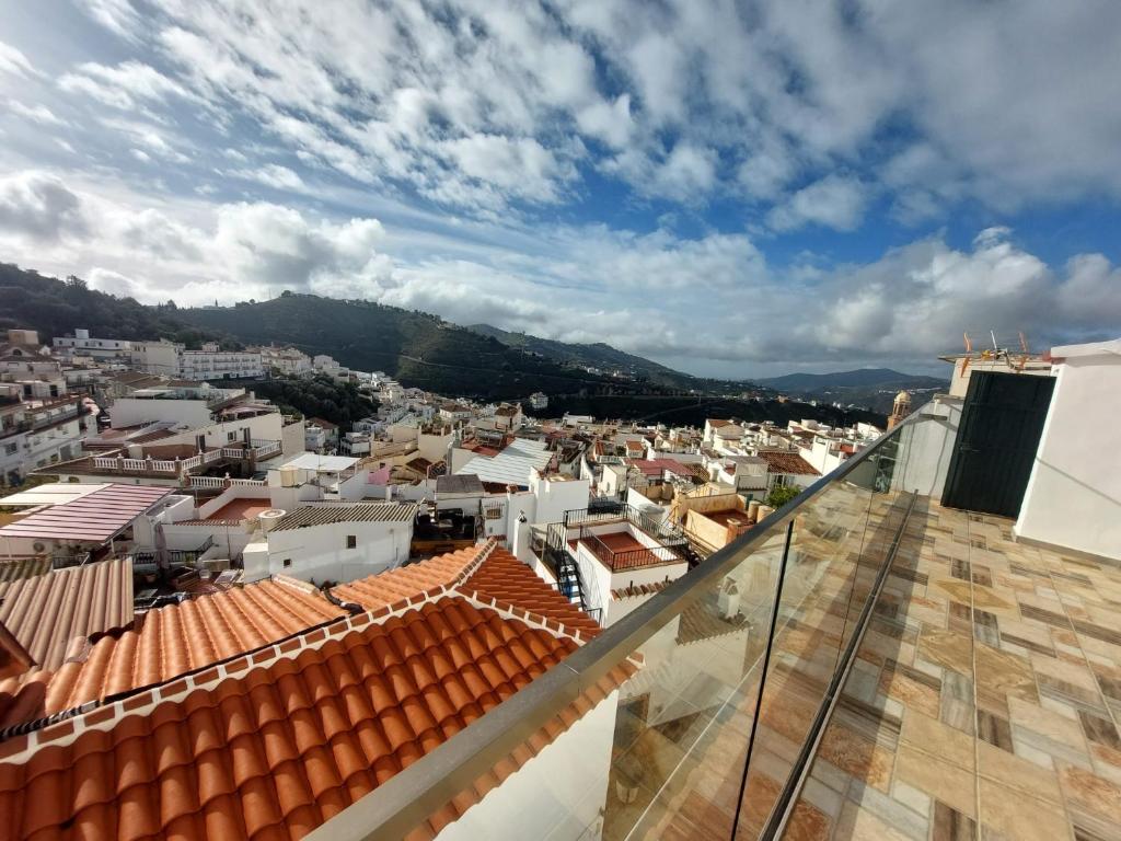 a view of a city from the roof of a building at CÓMPETA CASA 2 in Cómpeta