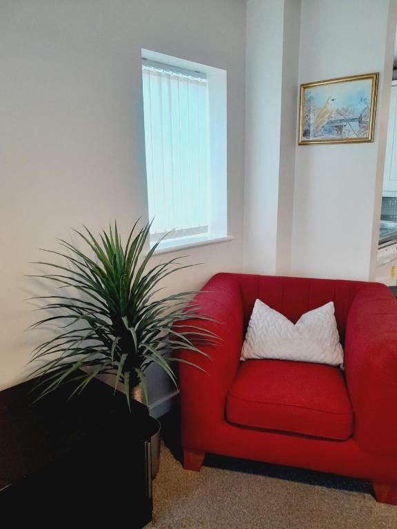 Posezení v ubytování Modern 2 Bed, 2 Bath Apartment Near Etihad Stadium and Coop Live