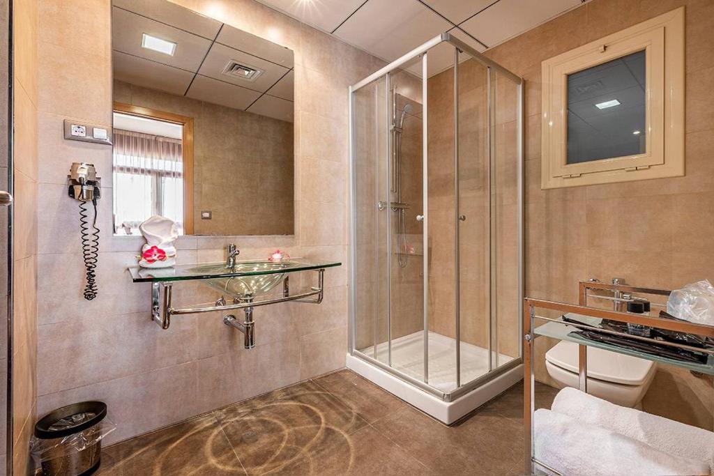 Koupelna v ubytování Hotel Pere III El Gran