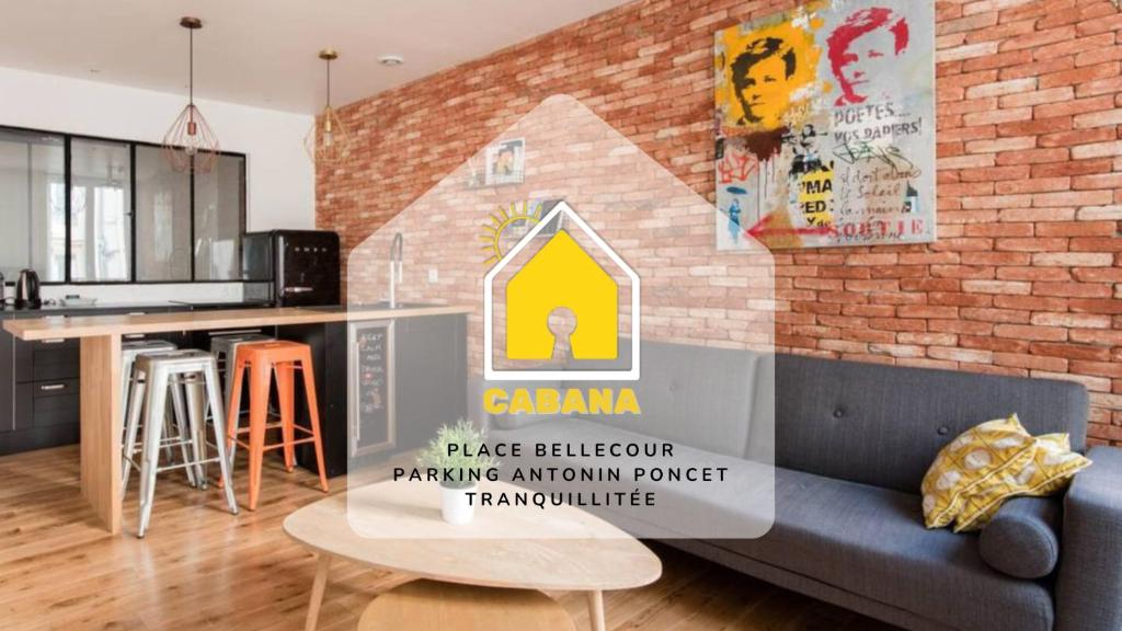 O zonă de relaxare la Cabana & Appartement type Loft - Bellecour