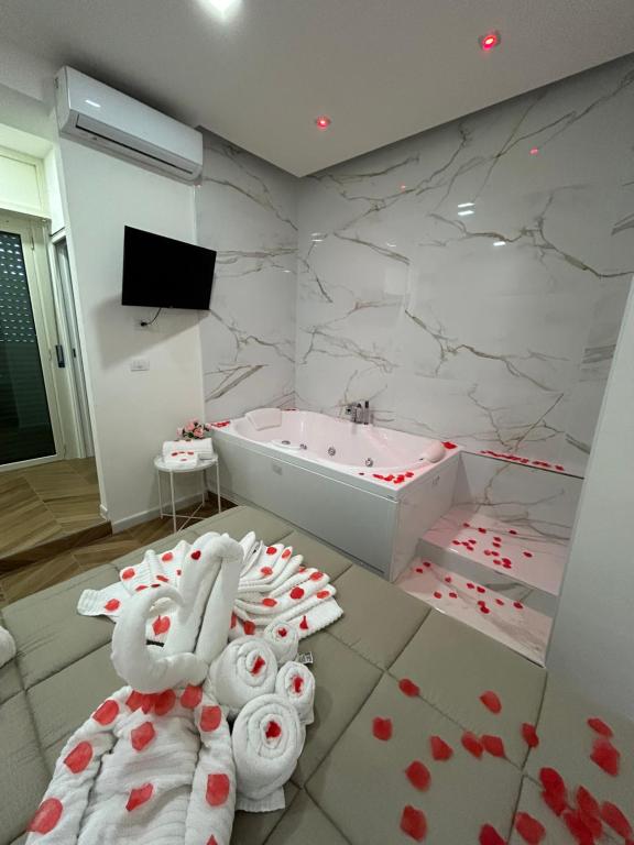 Postel nebo postele na pokoji v ubytování Hotel Due Pini Conte