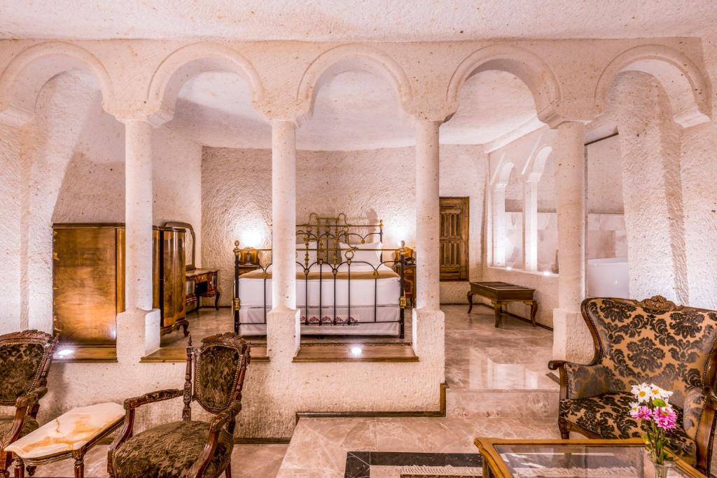 Χώρος καθιστικού στο Hanedan Cappadocia Suites