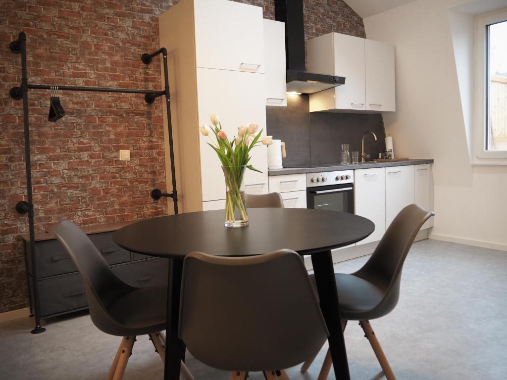Kuchyň nebo kuchyňský kout v ubytování Loft Schottenau