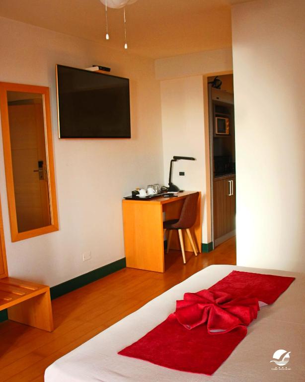 TV a/nebo společenská místnost v ubytování Hotel Belvedere Mindelo, Cabo Verde