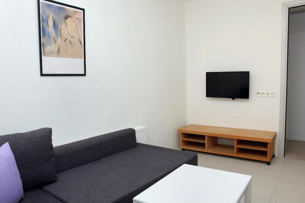 Televízia a/alebo spoločenská miestnosť v ubytovaní VIVIAN Art Apartments