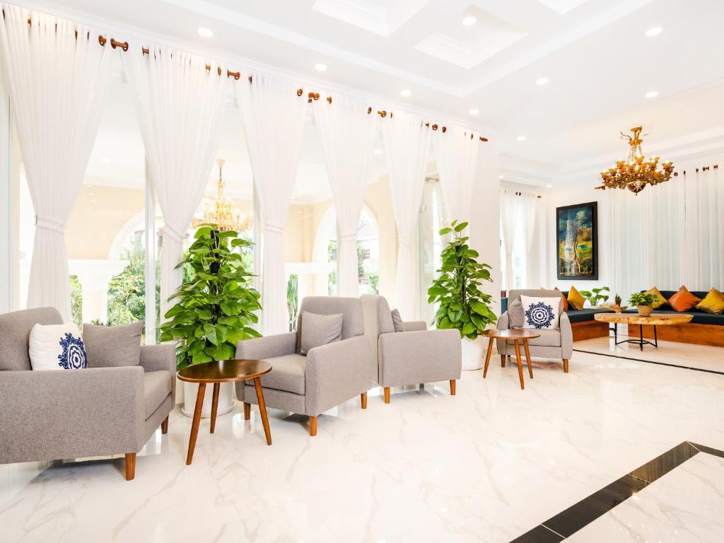 Posezení v ubytování Le Kree Downtown Hotel