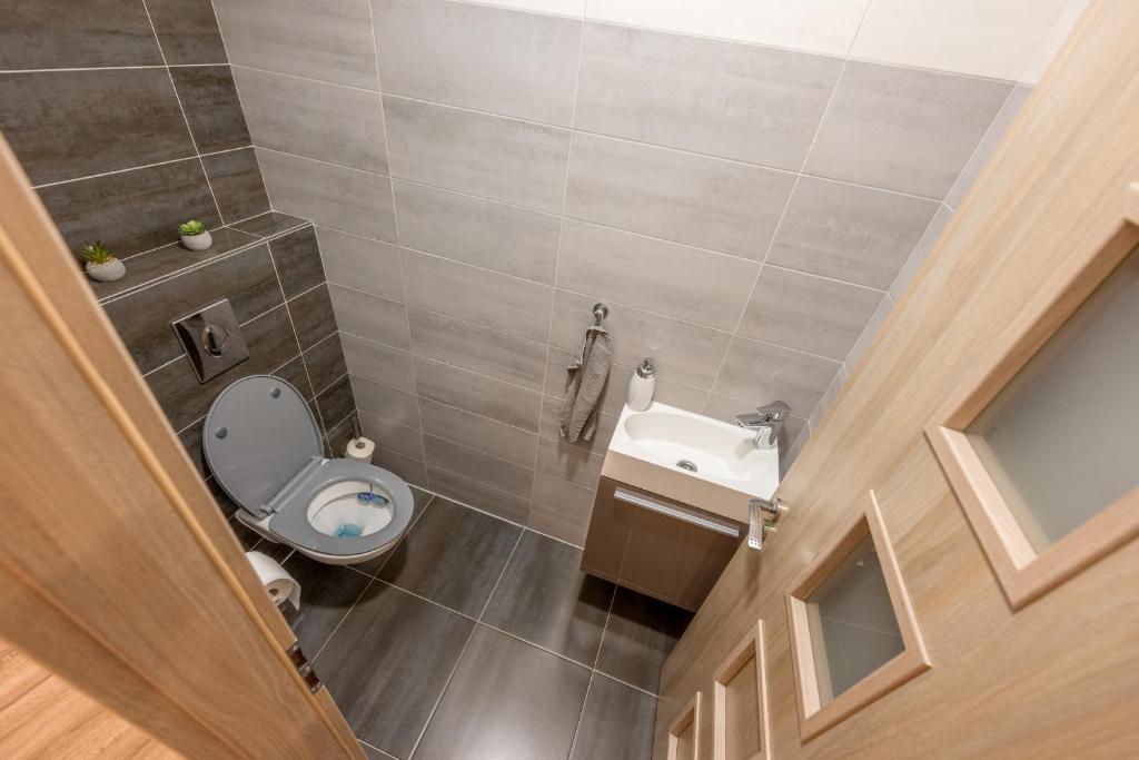Koupelna v ubytování Apartmán Karin