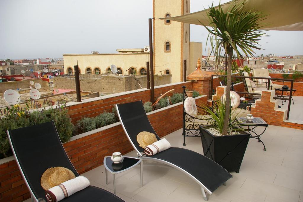 Balkón nebo terasa v ubytování Riad Soleil D'orient