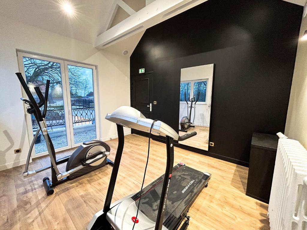 Fitness centrum a/nebo fitness zařízení v ubytování Hôtel Château Héloïse