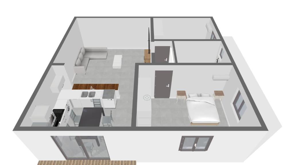 Půdorys ubytování Élégant Appartement T3 Châtaigne : Spacieux