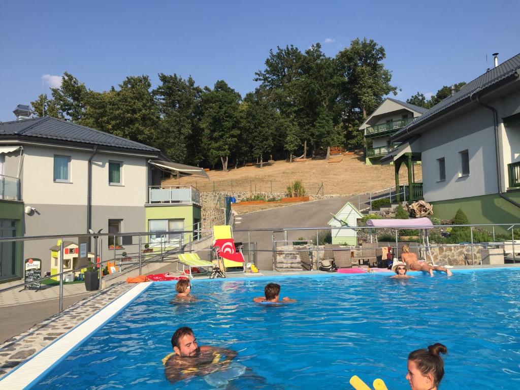 Bazén v ubytování Wellness Pension Inovec nebo v jeho okolí