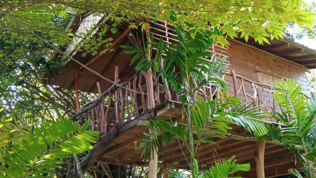 Balkón nebo terasa v ubytování Sigiriya Rock Gate Resort