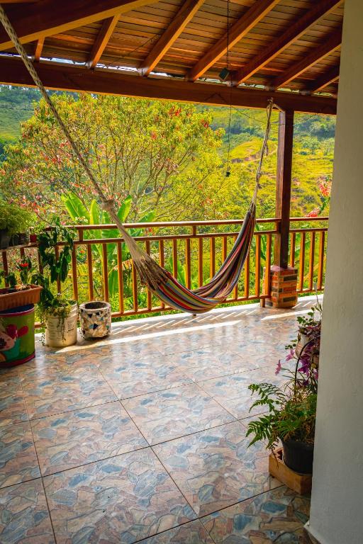 Balkón nebo terasa v ubytování Hotel Campestre La Francesina