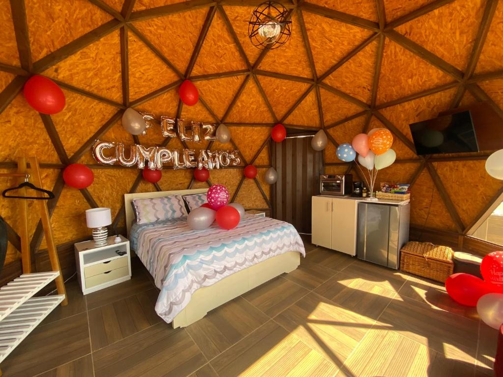 Letto o letti in una camera di Glamping Monteverde San gil