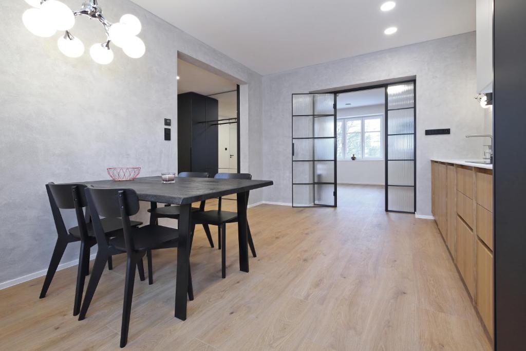 Kuchyň nebo kuchyňský kout v ubytování Apartmány Vila Terasy