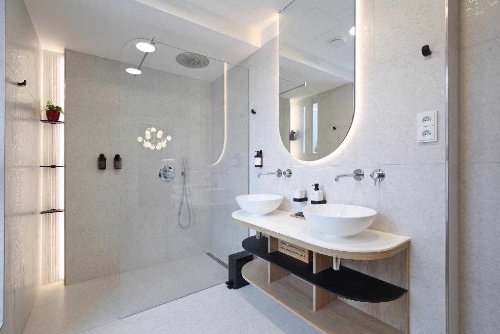 Koupelna v ubytování Apartmány Vila Terasy