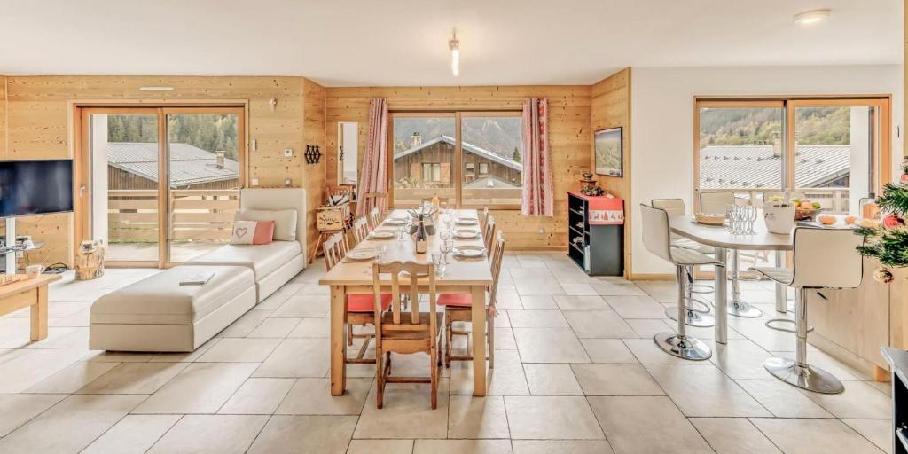 Гостиная зона в Chalet Le Serac - Chalets pour 10 Personnes MAE-3287