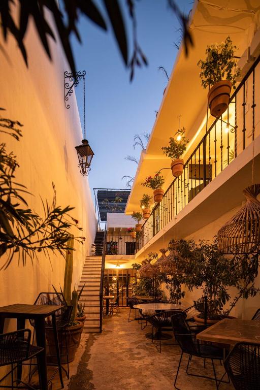 Balkón nebo terasa v ubytování HOLT Hotel del Pueblito