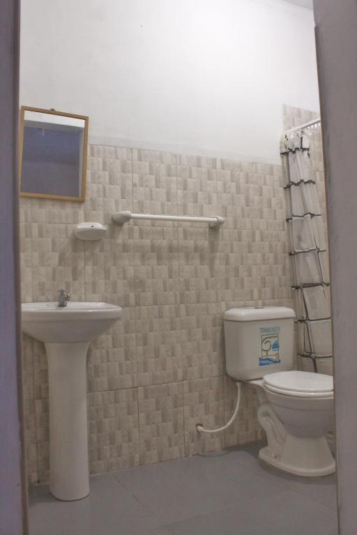 Koupelna v ubytování Casa Albina