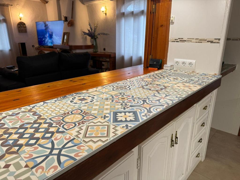 Kuchyň nebo kuchyňský kout v ubytování Villa GAN EDEN