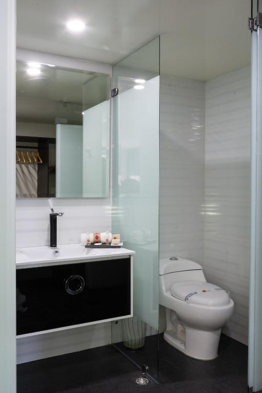 Koupelna v ubytování Hotel Risot