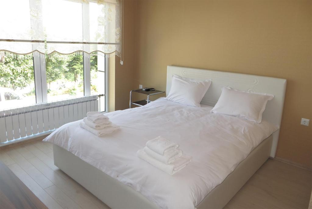 Postel nebo postele na pokoji v ubytování Hotel Dunav