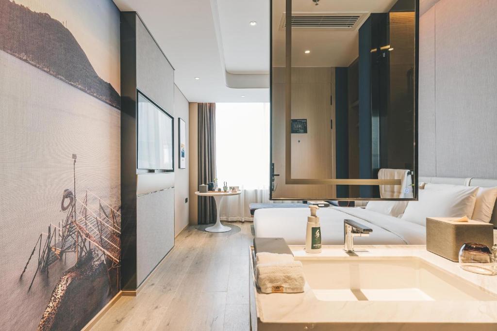 Posezení v ubytování Atour Hotel Shenzhen Luohu Shuibei IBC
