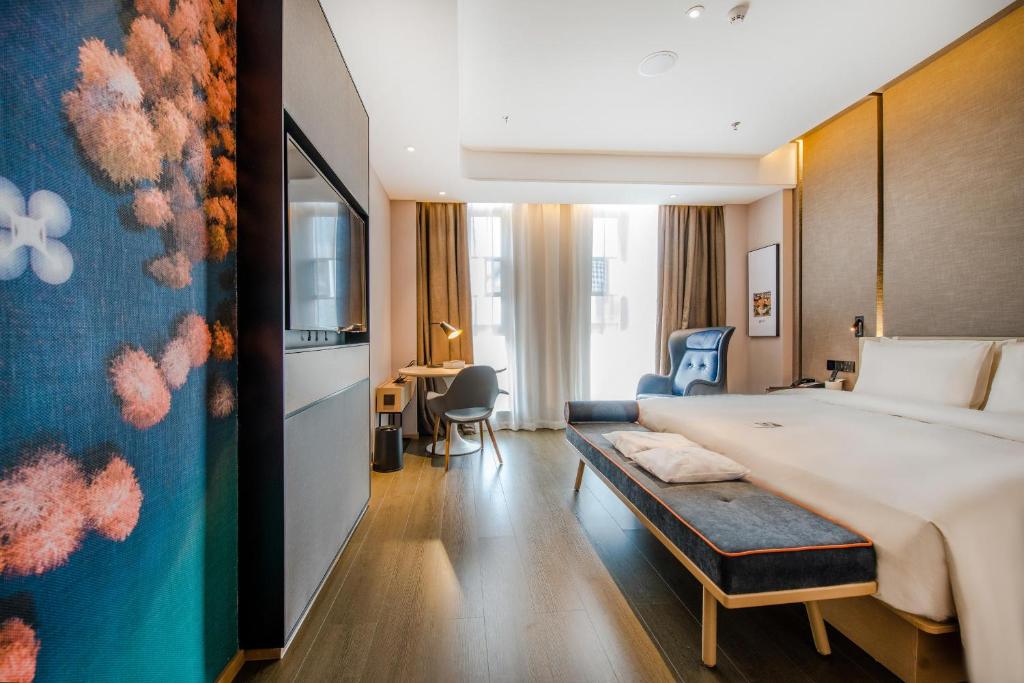 Postel nebo postele na pokoji v ubytování Atour Hotel Zhongshan Tanzhou