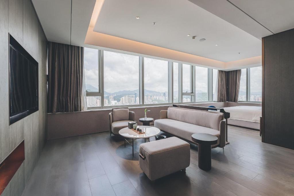 Posezení v ubytování Atour Hotel Shenzhen Luohu Shuibei IBC