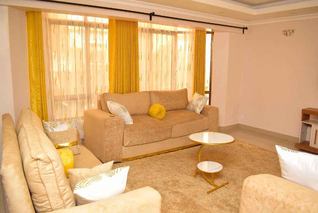 Posezení v ubytování RAVIC HOMES NAKURU