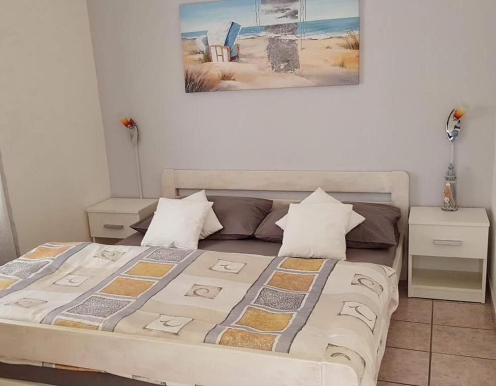 Posteľ alebo postele v izbe v ubytovaní Adriahouse complex 80m from beach