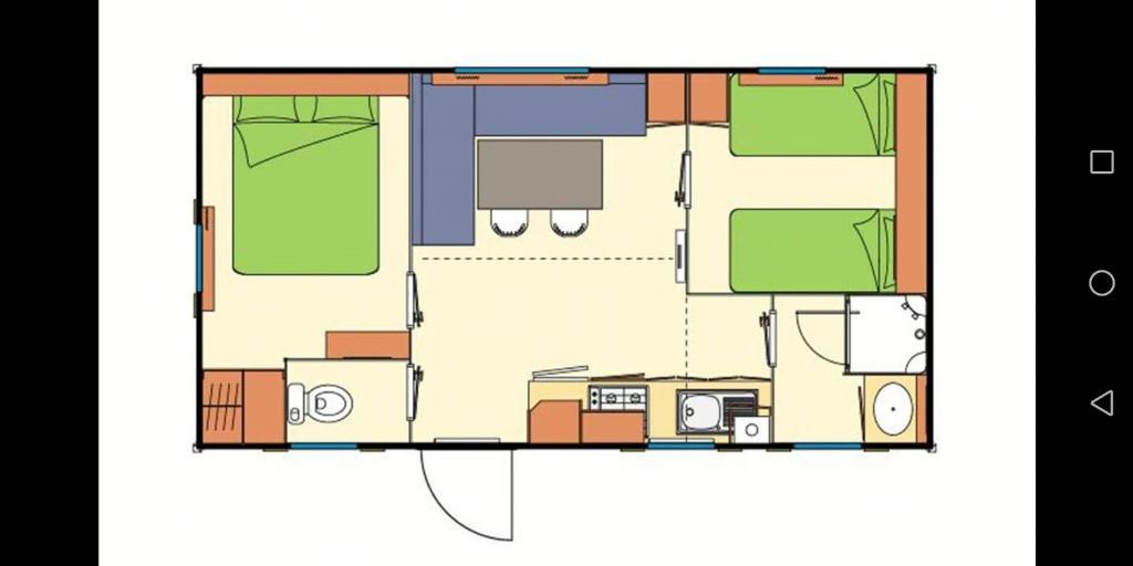 Plan de l'établissement Mobil home 6 place a 900 mètres de la plage