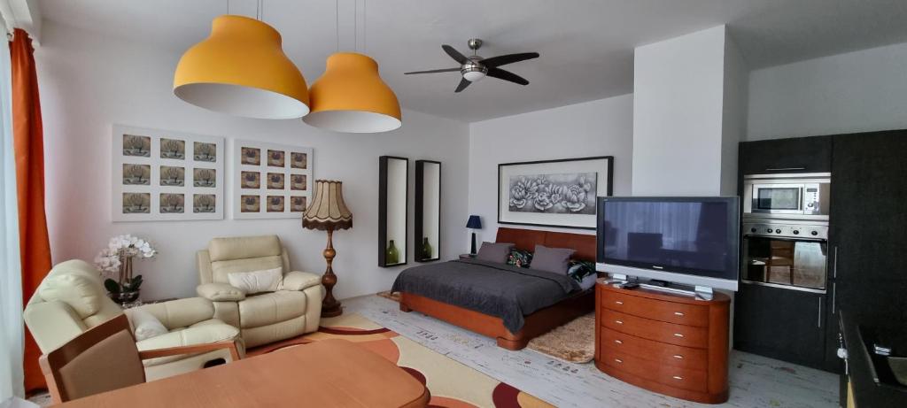 Posedenie v ubytovaní Žlutý apartmán A6 v Chomutově