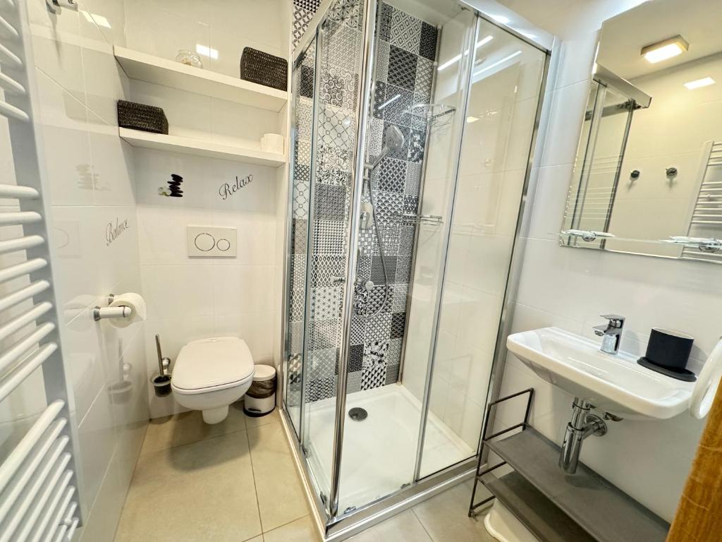 Koupelna v ubytování Dolní Morava - Apartmány