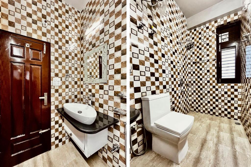 Koupelna v ubytování Puri's BnB