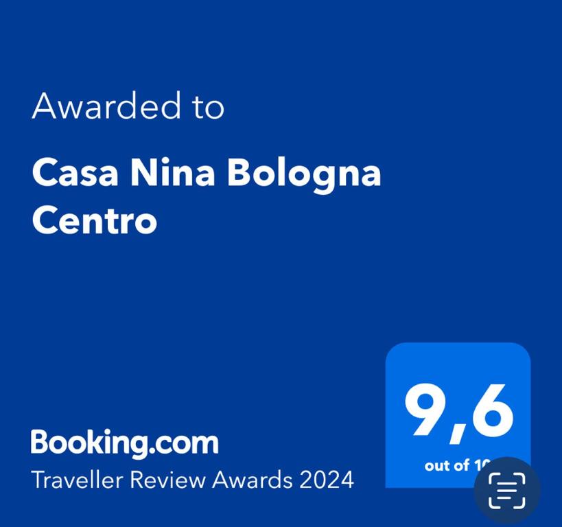 ein Screenshot eines Handys mit dem Text, der an casa nima bol verliehen wurde in der Unterkunft Casa Nina Bologna Centro in Bologna