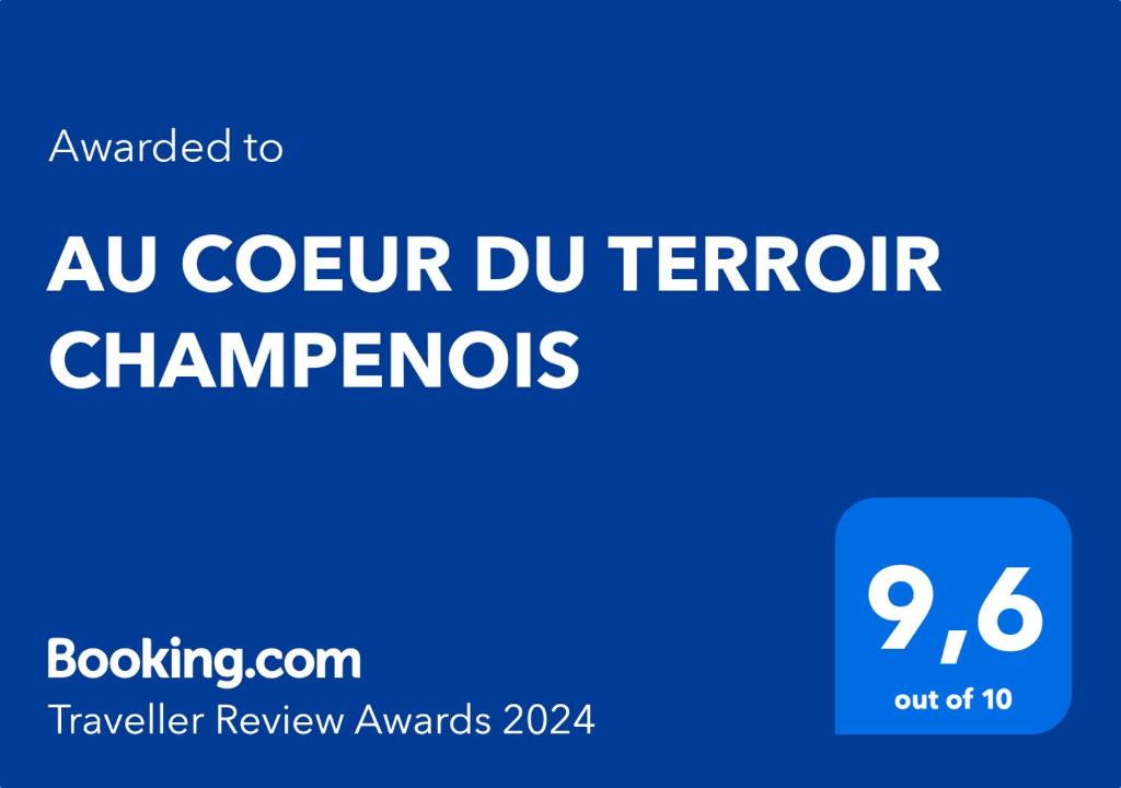 un signe bleu avec les mots ay cornet dur mortier champions dans l'établissement AU COEUR DU TERROIR CHAMPENOIS, à Chavot-Courcourt