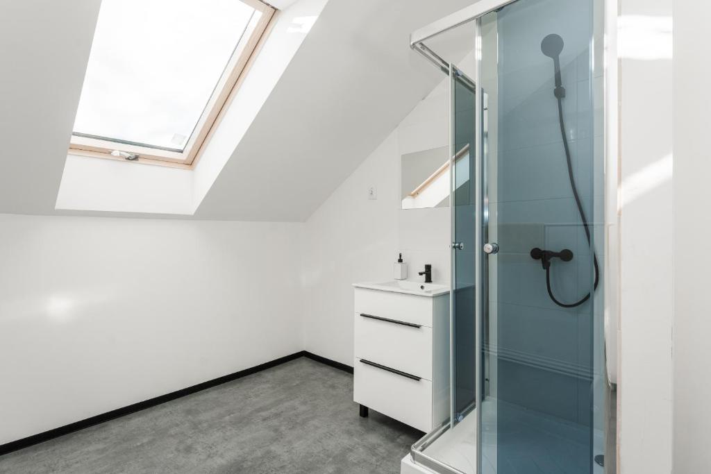 Koupelna v ubytování Apartmány Modřany