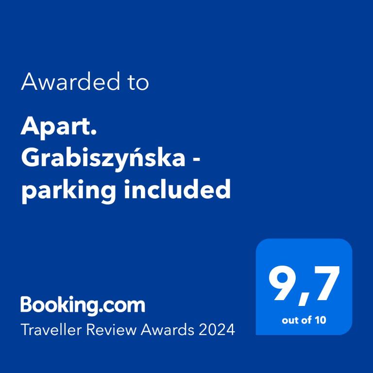 Certifikát, ocenenie alebo iný dokument vystavený v ubytovaní Apart. Grabiszyńska - parking included