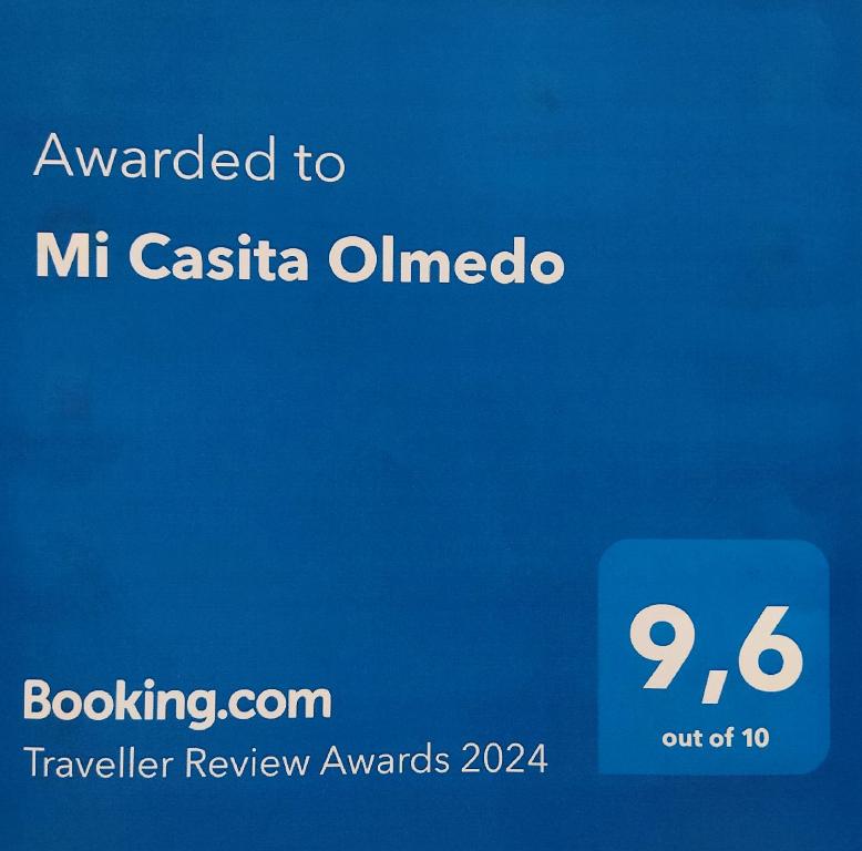 Certifikát, hodnocení, plakát nebo jiný dokument vystavený v ubytování Mi Casita Olmedo
