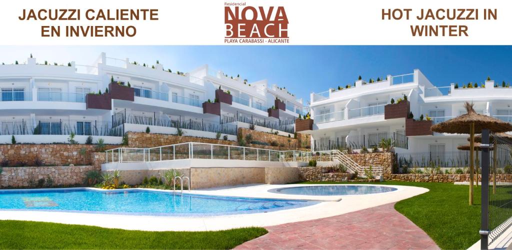 a rendering of a hotel with a swimming pool at Novabeach by Mar Holidays in Puerto Marino