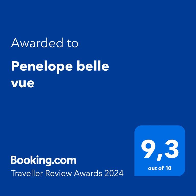 Certifikát, hodnocení, plakát nebo jiný dokument vystavený v ubytování Penelope belle vue