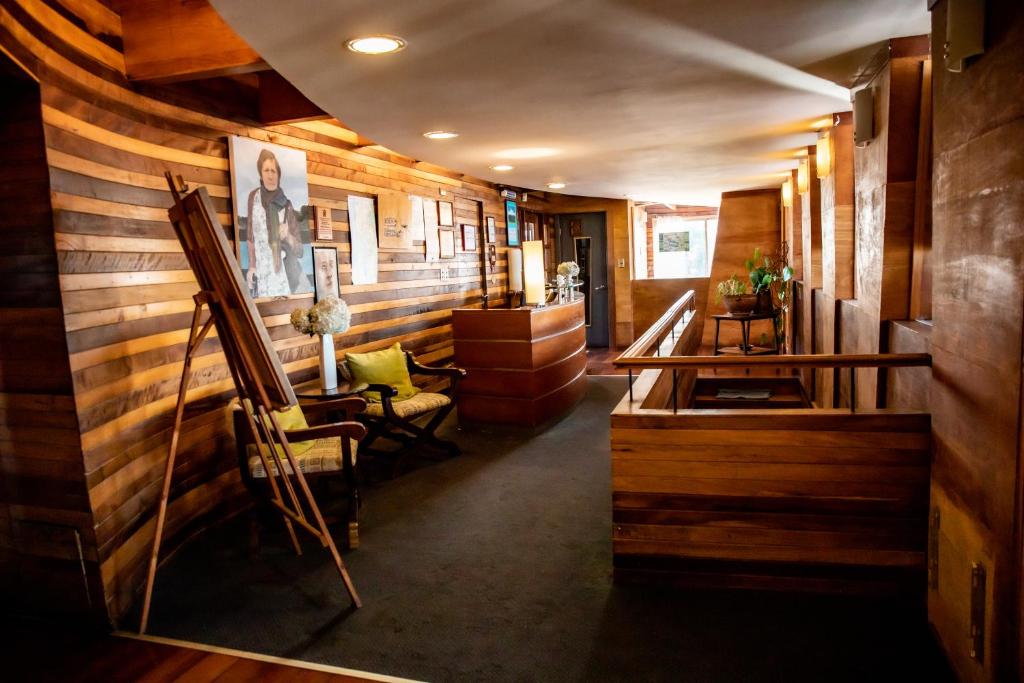 Posezení v ubytování Hotel Hosteria Entre Lagos
