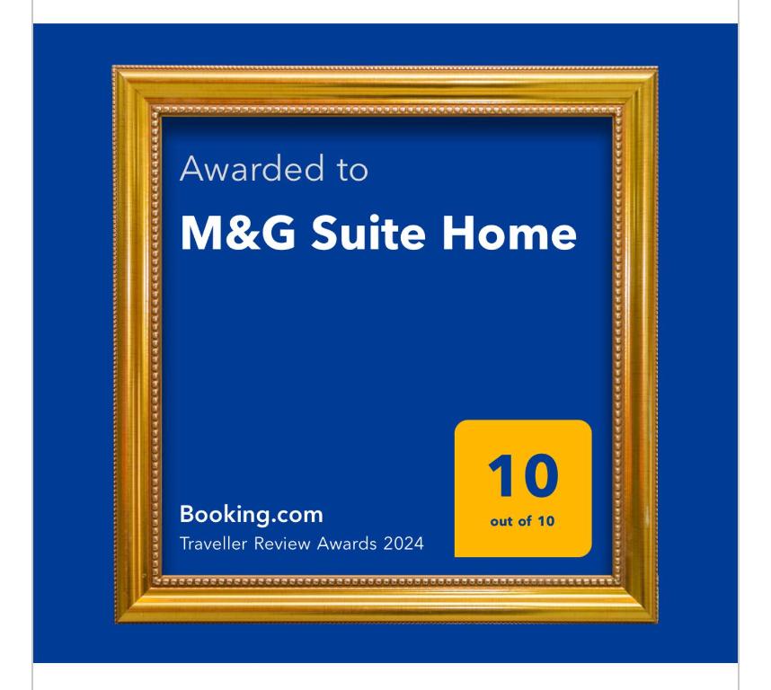 Certifikát, hodnocení, plakát nebo jiný dokument vystavený v ubytování M&G Suite Home