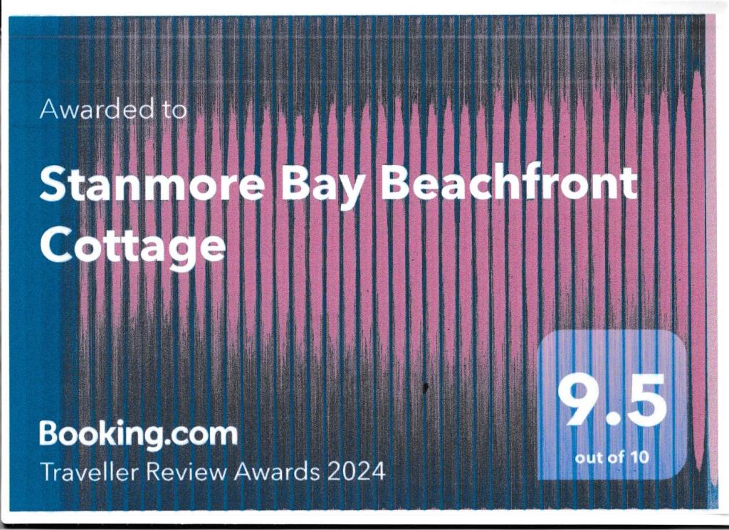 Certifikát, hodnocení, plakát nebo jiný dokument vystavený v ubytování Stanmore Bay Beach House