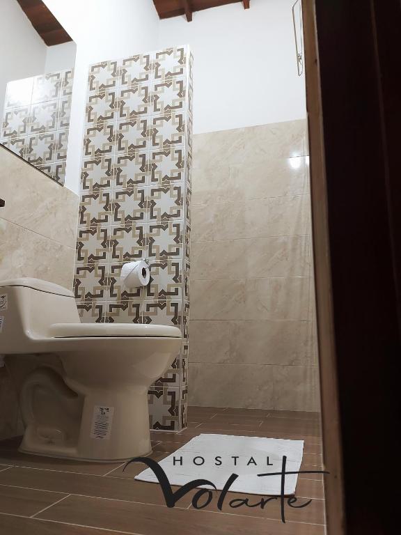 Koupelna v ubytování Volarte Hostal